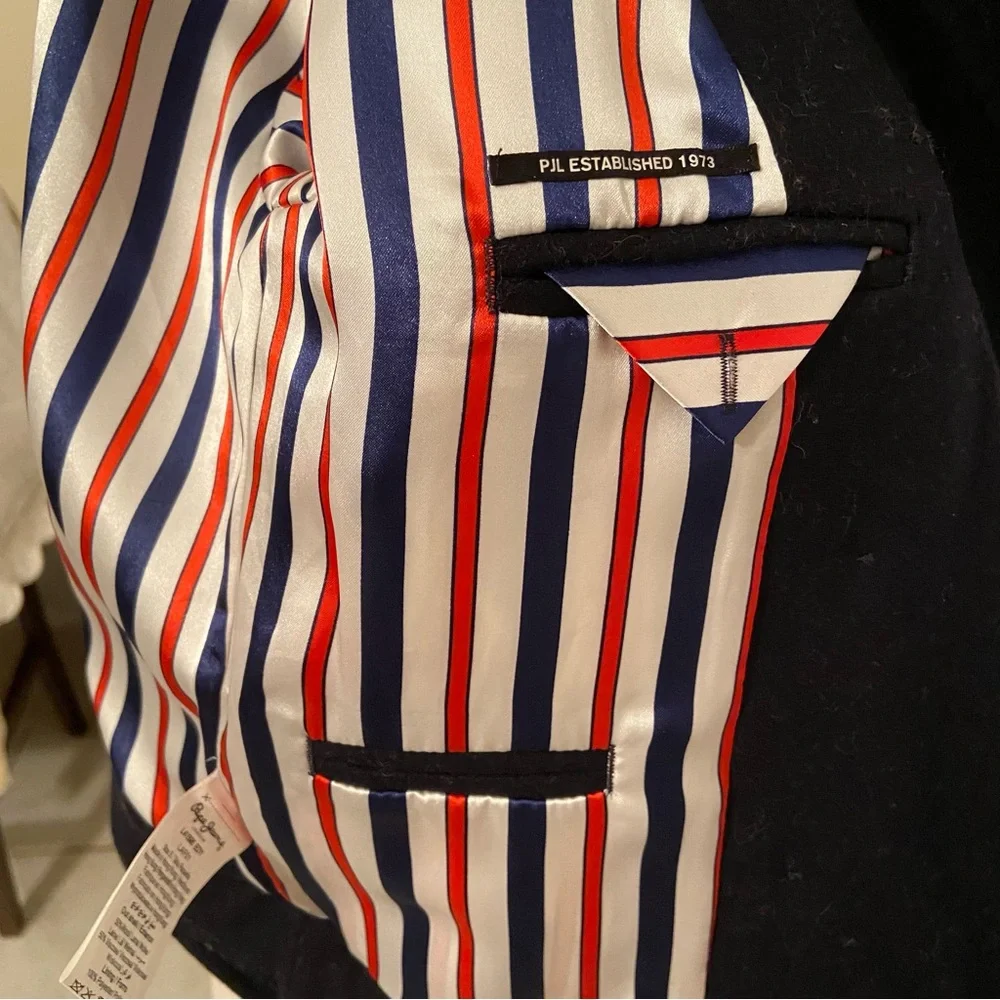 ✨EUC Vintage Pepe Jeans Wool Blend Double Breasted Jacket with Gold Buttons - Picture 8 of 10